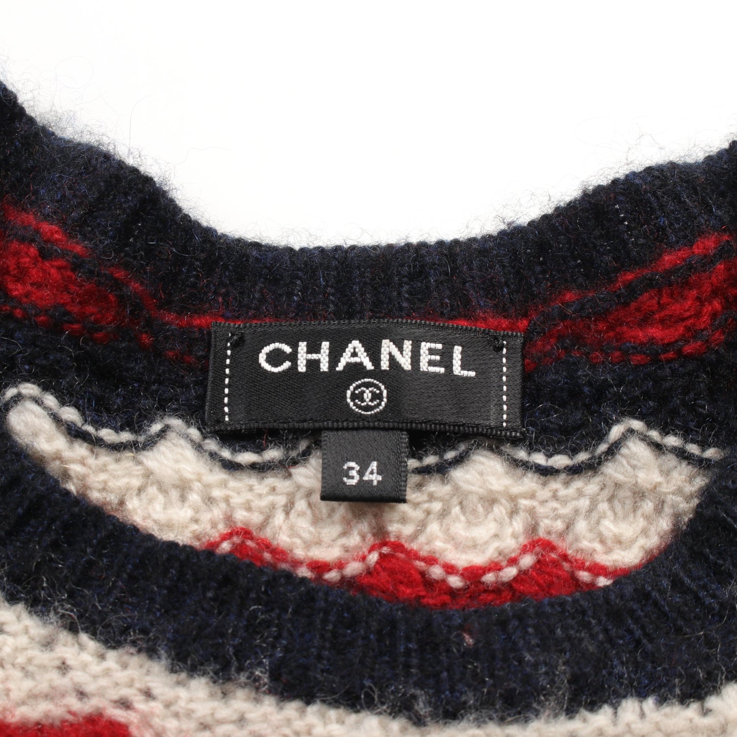 ニットワンピース ボーダー カシミヤ ネイビー レッド ホワイト シャネル ワンピース CHANEL