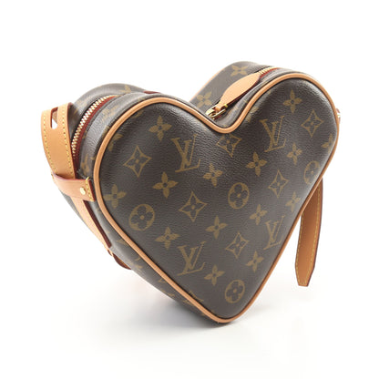 サック クール モノグラム ショルダーバッグ PVC レザー ブラウン ハート ルイヴィトン バッグ LOUIS VUITTON