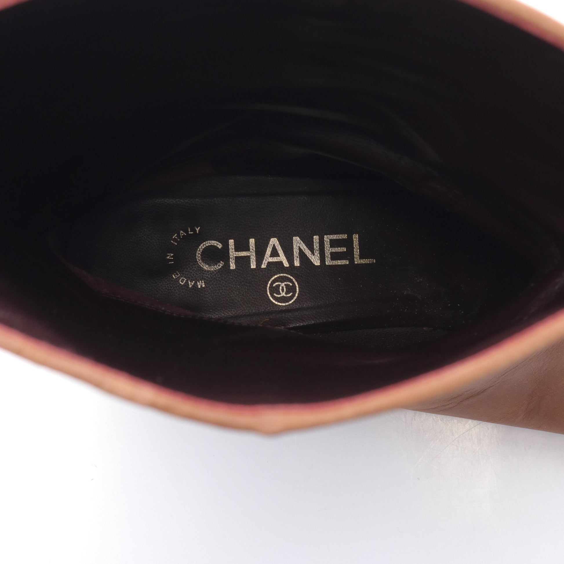 ココマーク ウエスタン ブーツ レザー ブラウン シャネル シューズ CHANEL