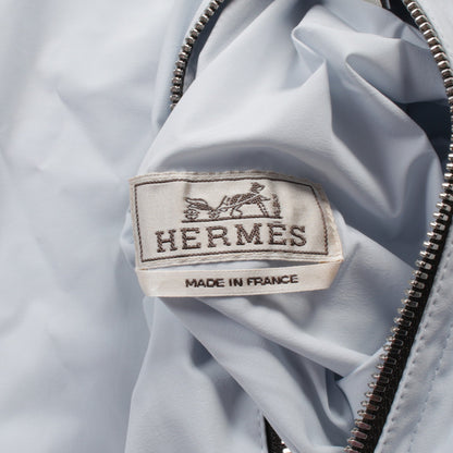 Mors et Gourmettes ブルゾン ナイロン ブラウン ブルーグレー ライトブルー リバーシブル エルメス アウター HERMES