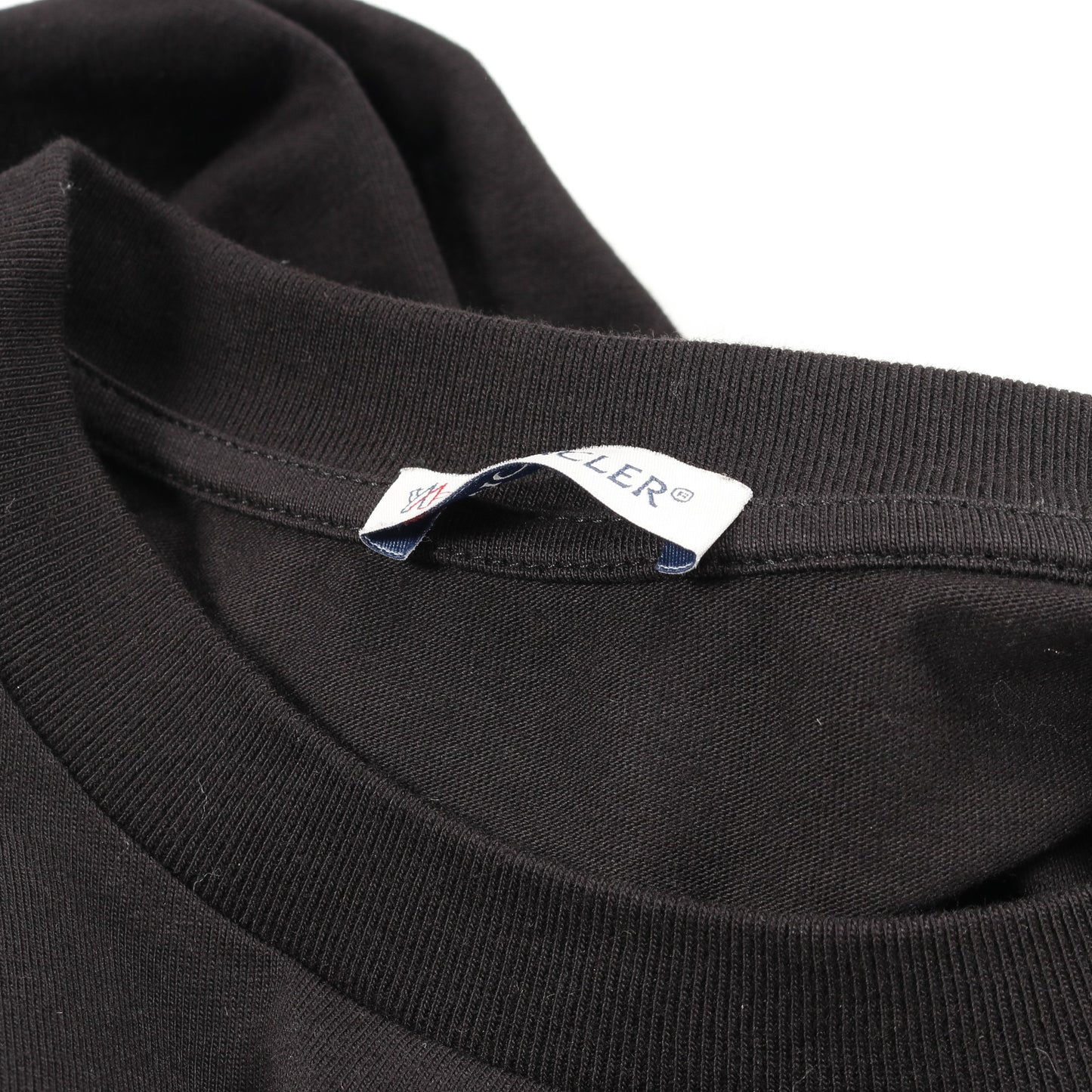 フロッキーレタリングロゴ Tシャツ コットン ブラック モンクレール トップス MONCLER