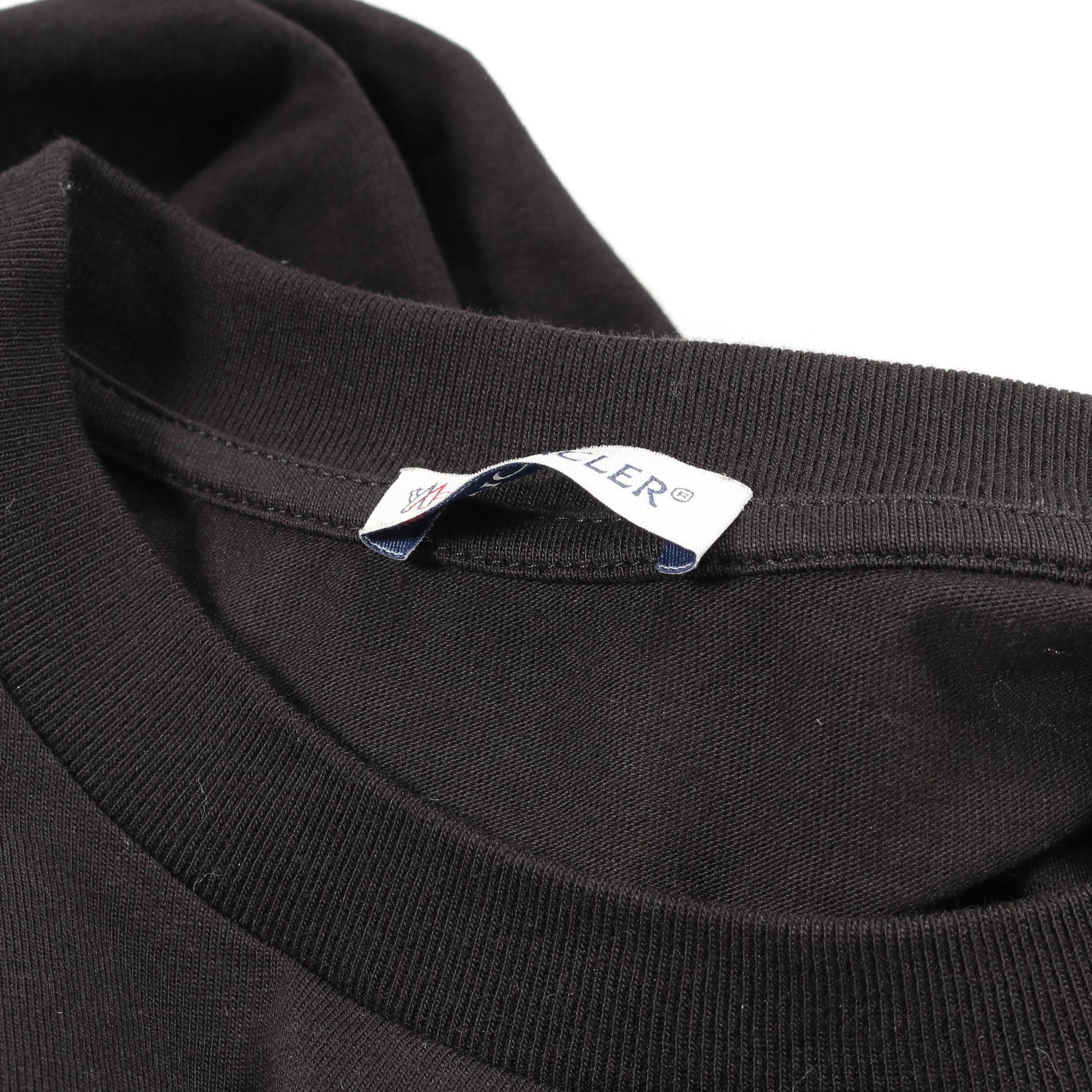 フロッキーレタリングロゴ Tシャツ コットン ブラック モンクレール トップス MONCLER