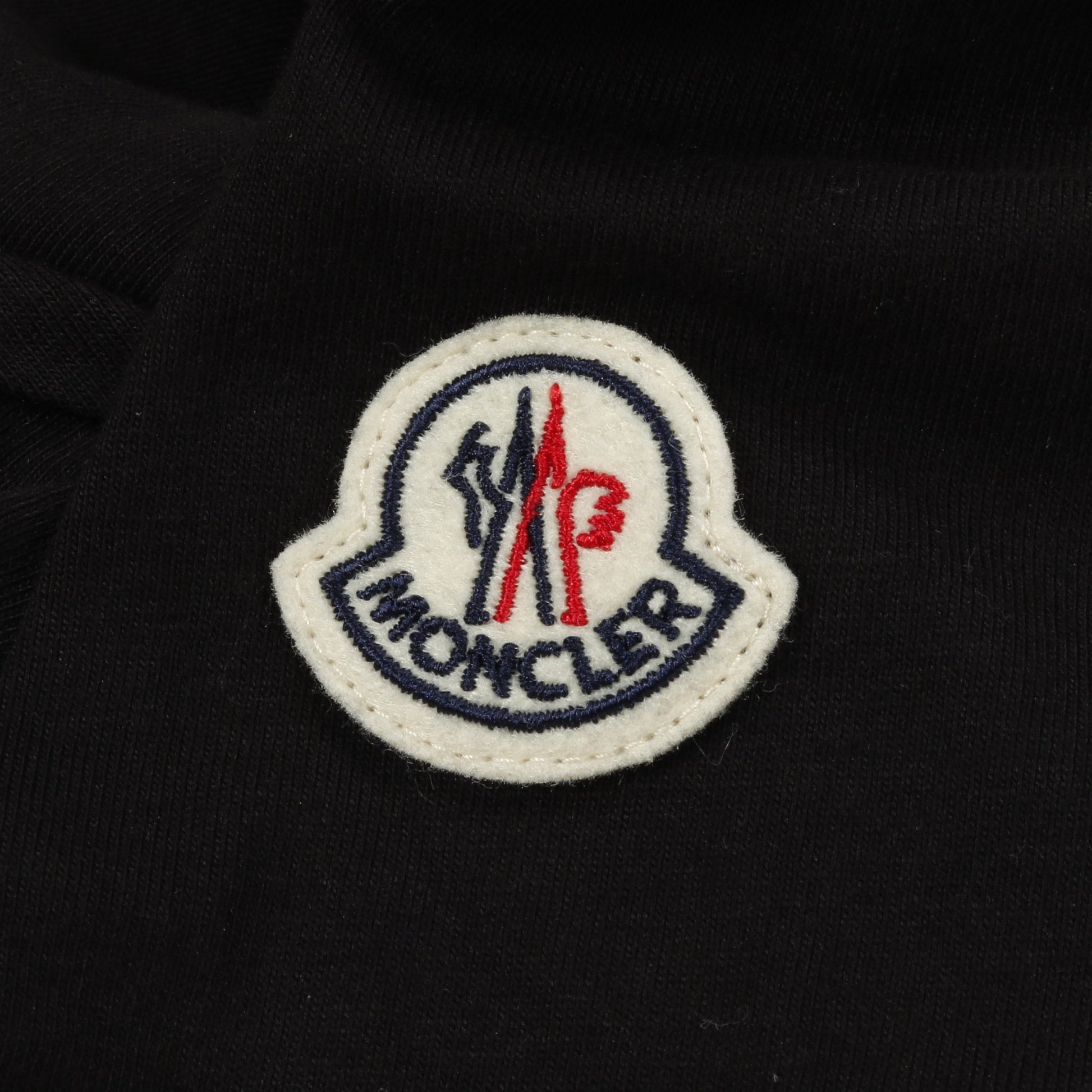 フロッキーレタリングロゴ Tシャツ コットン ブラック モンクレール トップス MONCLER