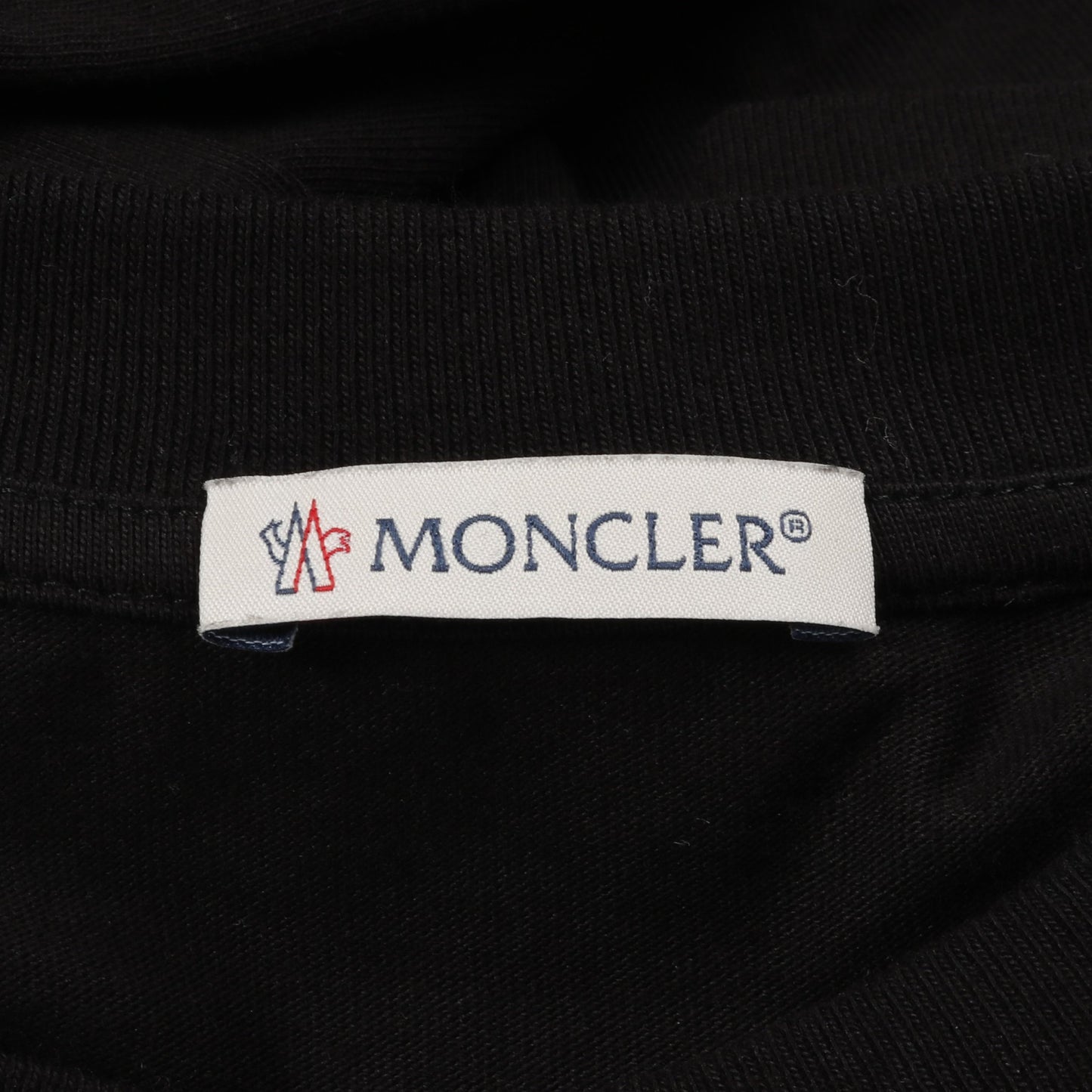フロッキーレタリングロゴ Tシャツ コットン ブラック モンクレール トップス MONCLER