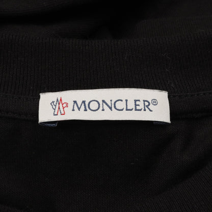 フロッキーレタリングロゴ Tシャツ コットン ブラック モンクレール トップス MONCLER