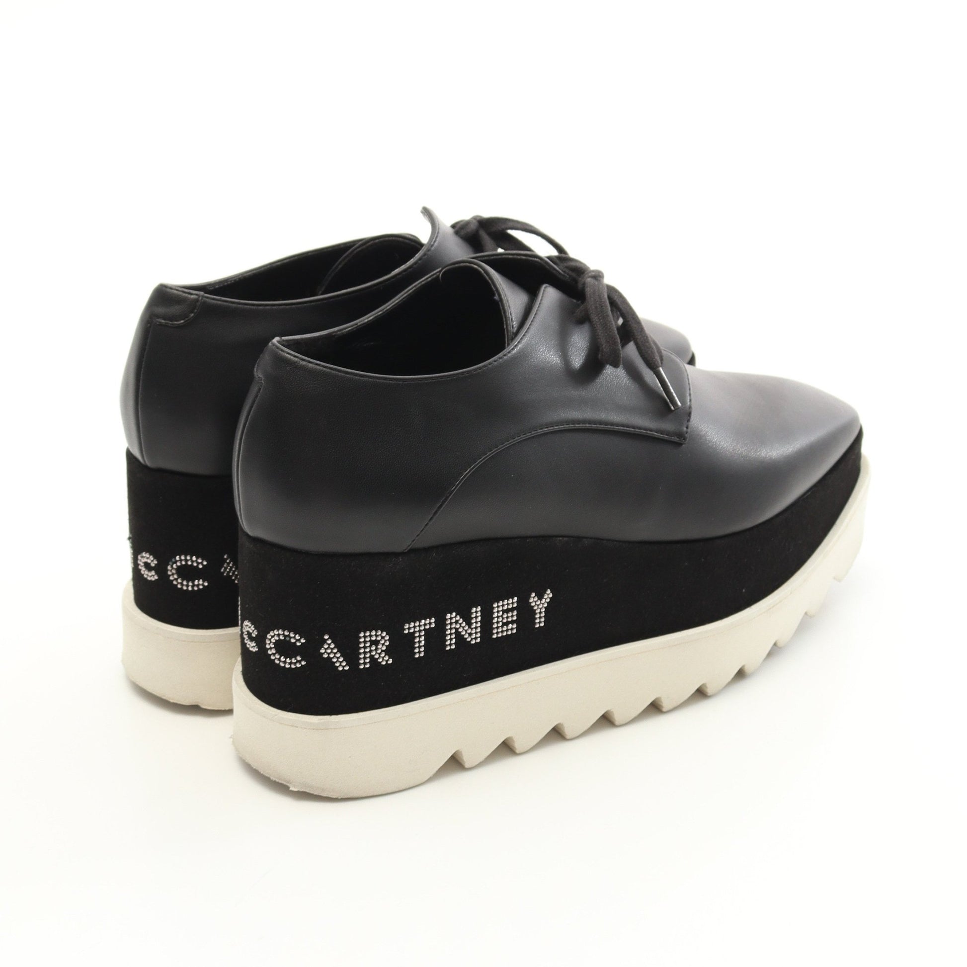 Elyse エリス プラットフォーム スニーカー ロゴスタッズ フェイクレザー ブラック ステラマッカートニー シューズ Stella McCartney