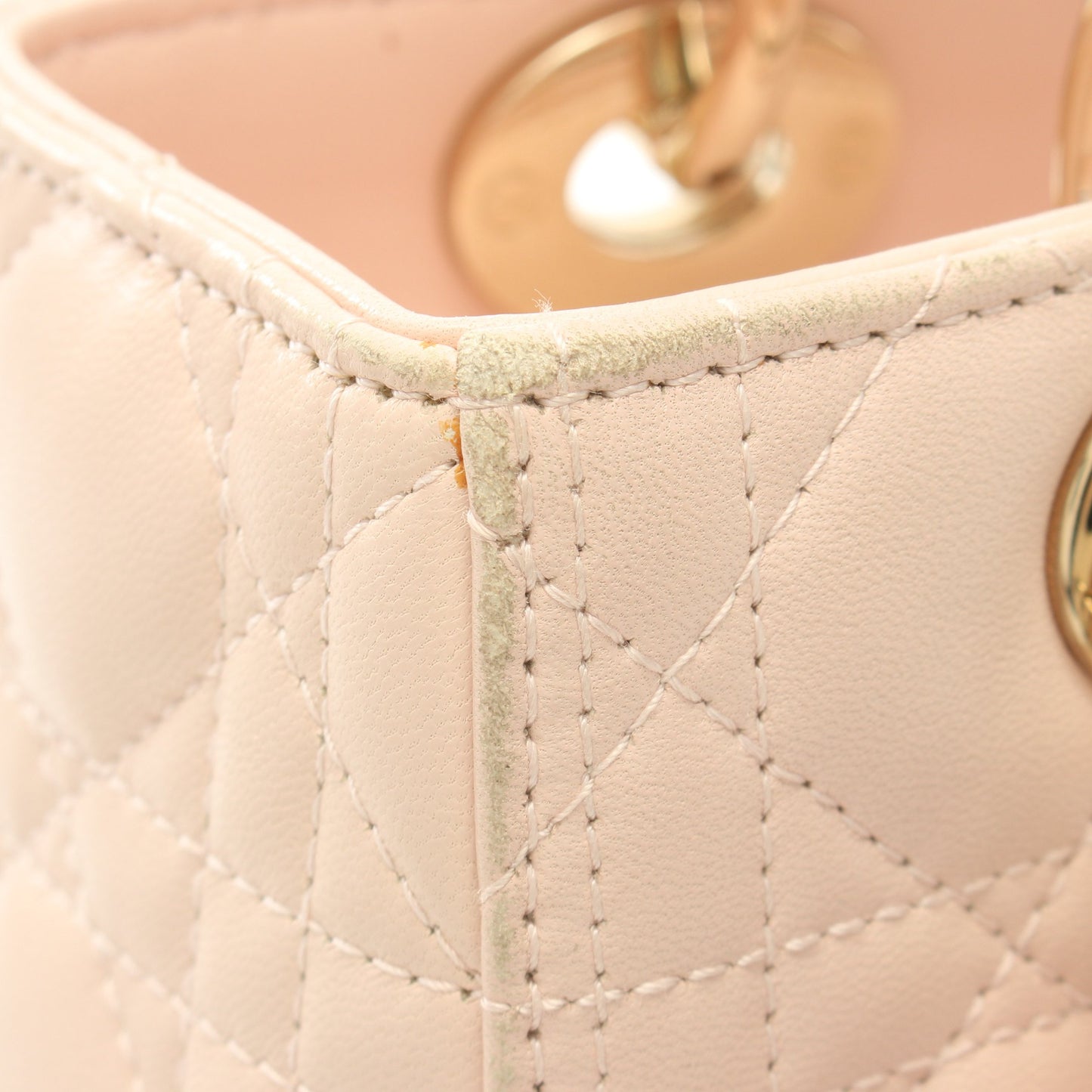 レディディオール カナージュ ハンドバッグ レザー ライトピンク 2WAY クリスチャンディオール バッグ Christian Dior