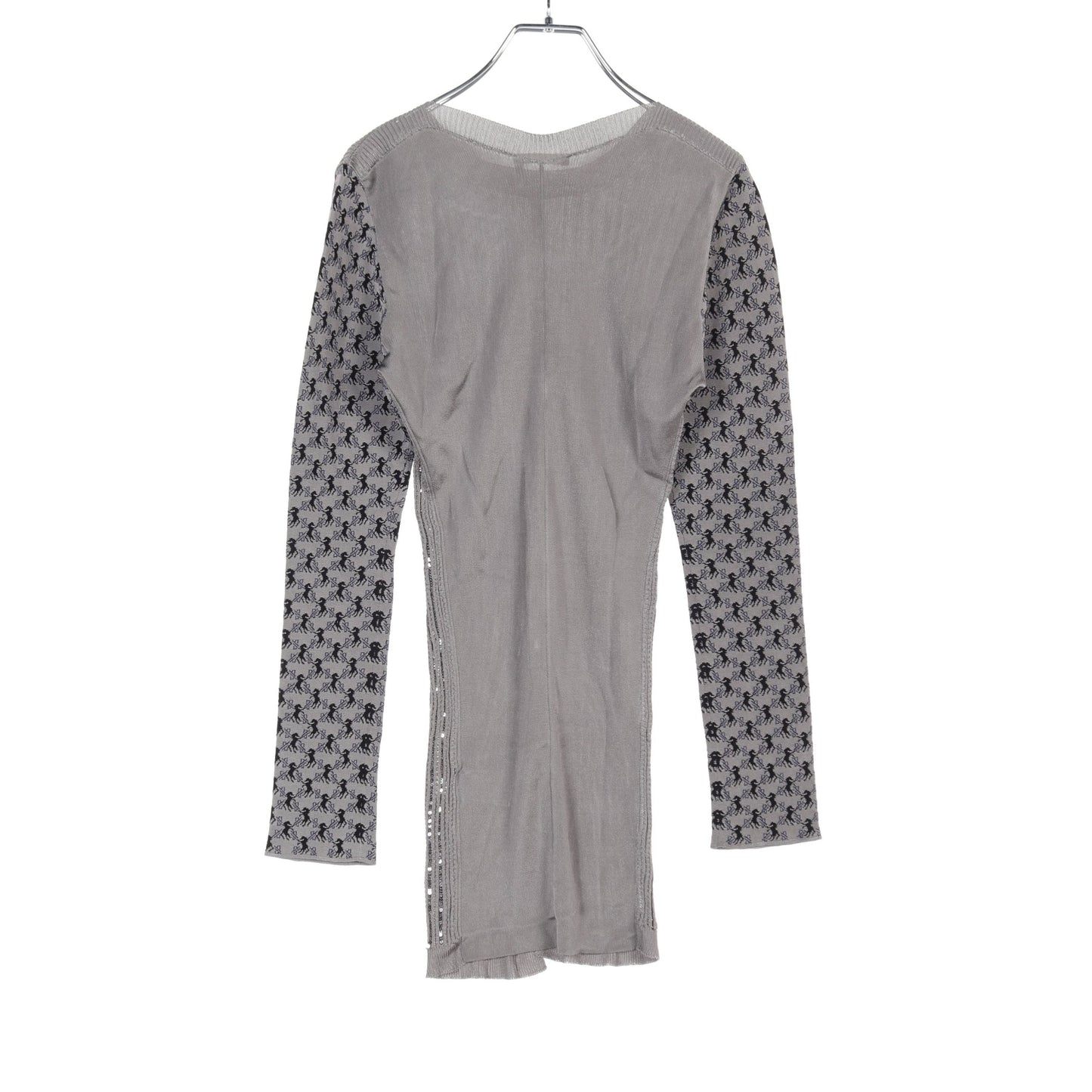 ロング ニット 馬柄 グレー ブラック ネイビー スパンコール クロエ トップス Chloe