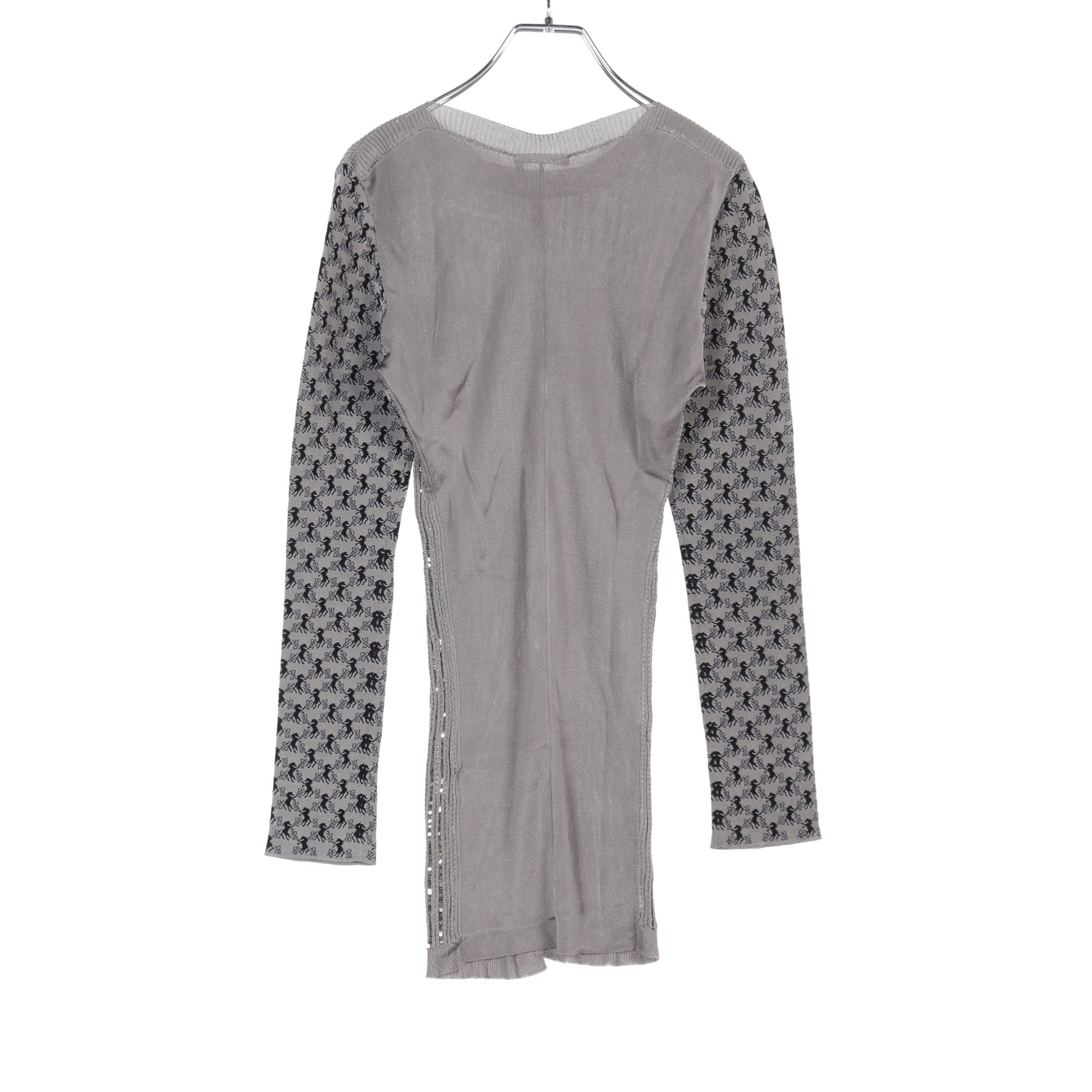 ロング ニット 馬柄 グレー ブラック ネイビー スパンコール クロエ トップス Chloe