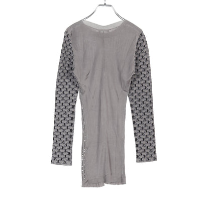 ロング ニット 馬柄 グレー ブラック ネイビー スパンコール クロエ トップス Chloe