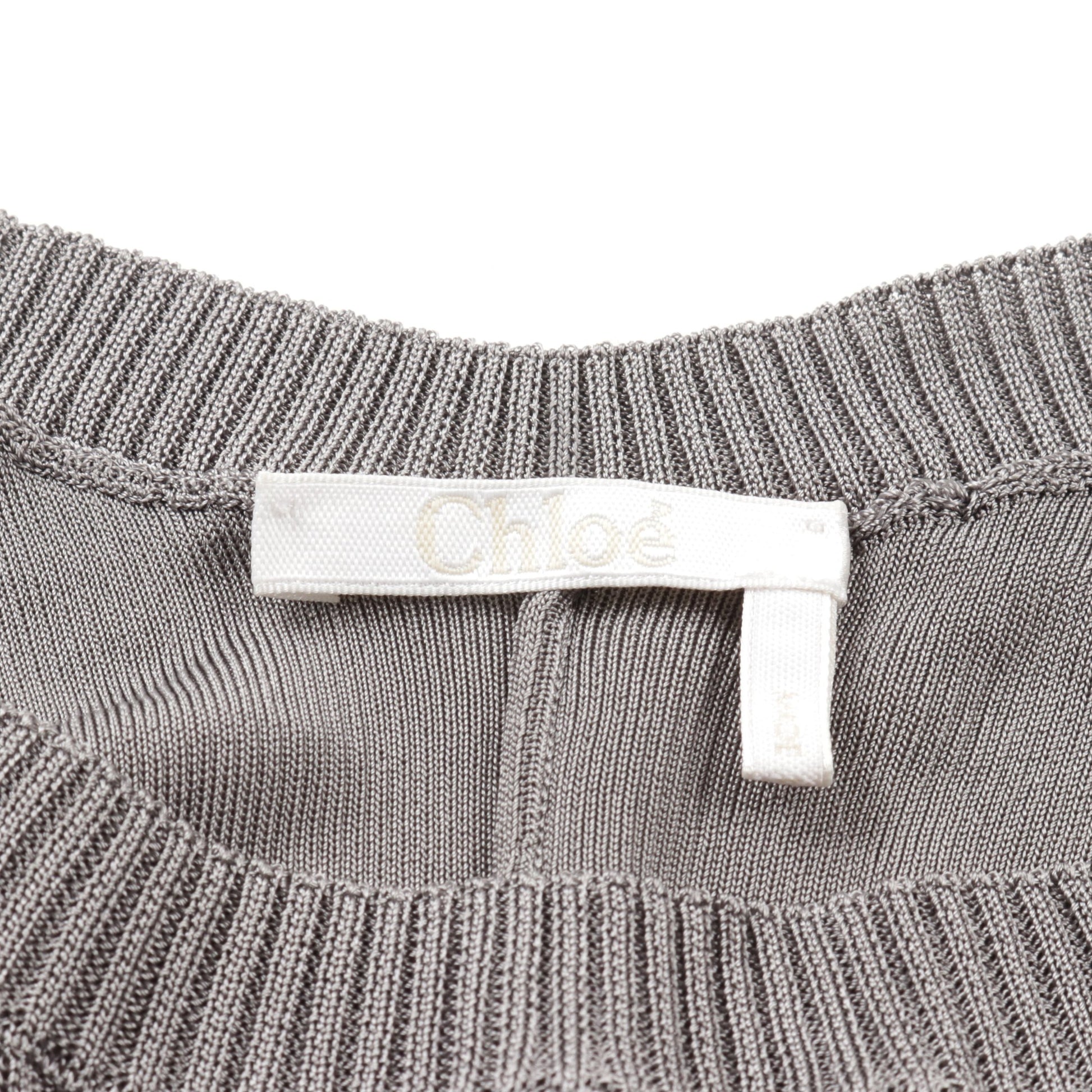 ロング ニット 馬柄 グレー ブラック ネイビー スパンコール クロエ トップス Chloe