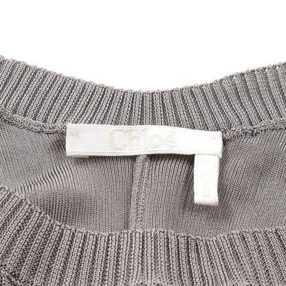 ロング ニット 馬柄 グレー ブラック ネイビー スパンコール クロエ トップス Chloe