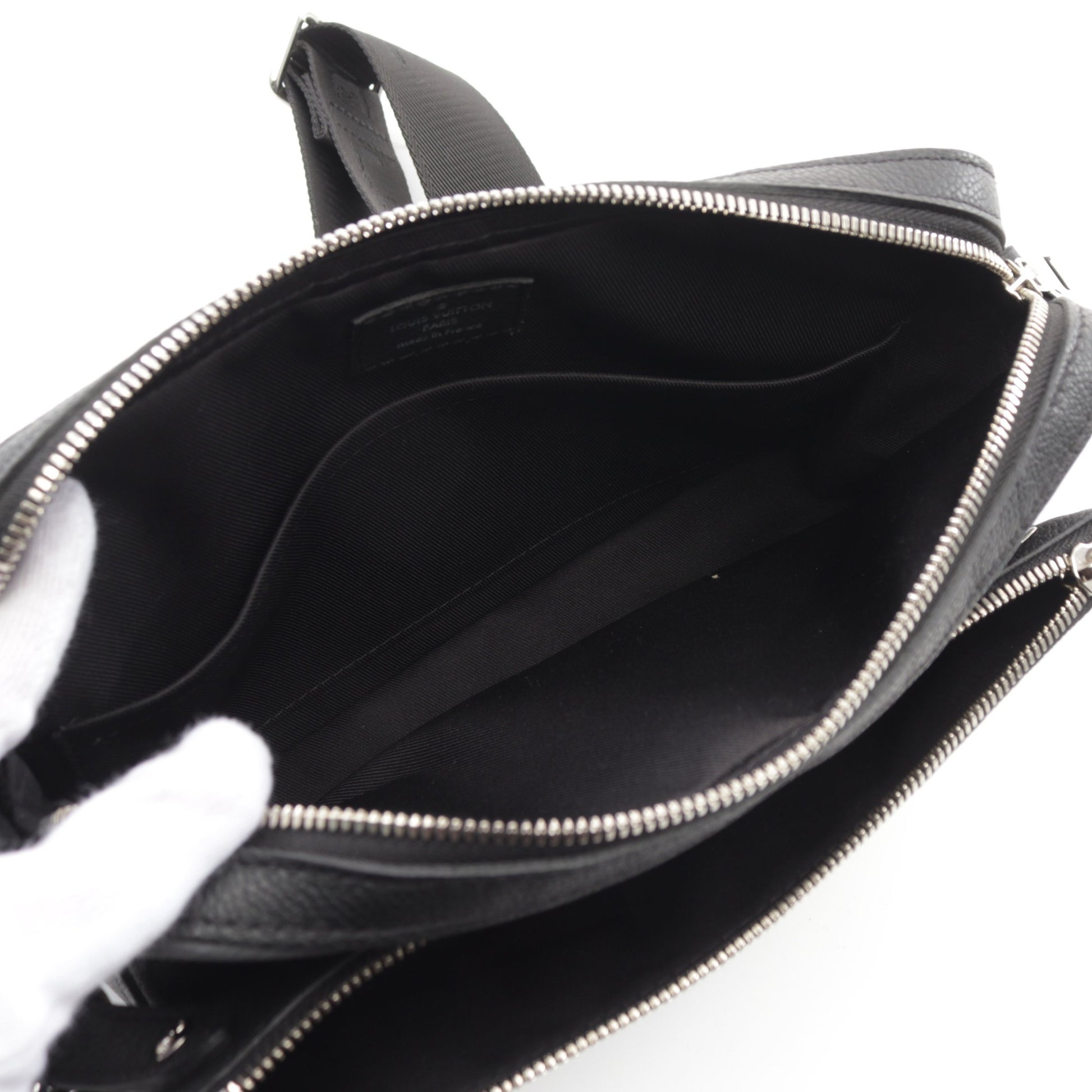 LV フォール トリオ メッセンジャー ダミエパターン ショルダーバッグ PVC レザー ブラック ルイヴィトン バッグ LOUIS VUITTON