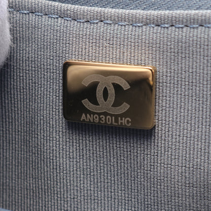 19 ディズヌフ マトラッセ ホーボーバッグ ハンドバッグ レザー ブルー ゴールド金具 シャネル バッグ CHANEL