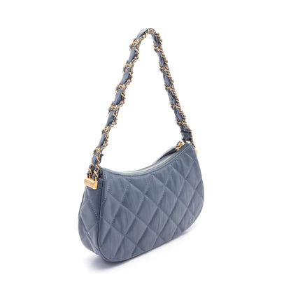 19 ディズヌフ マトラッセ ホーボーバッグ ハンドバッグ レザー ブルー ゴールド金具 シャネル バッグ CHANEL