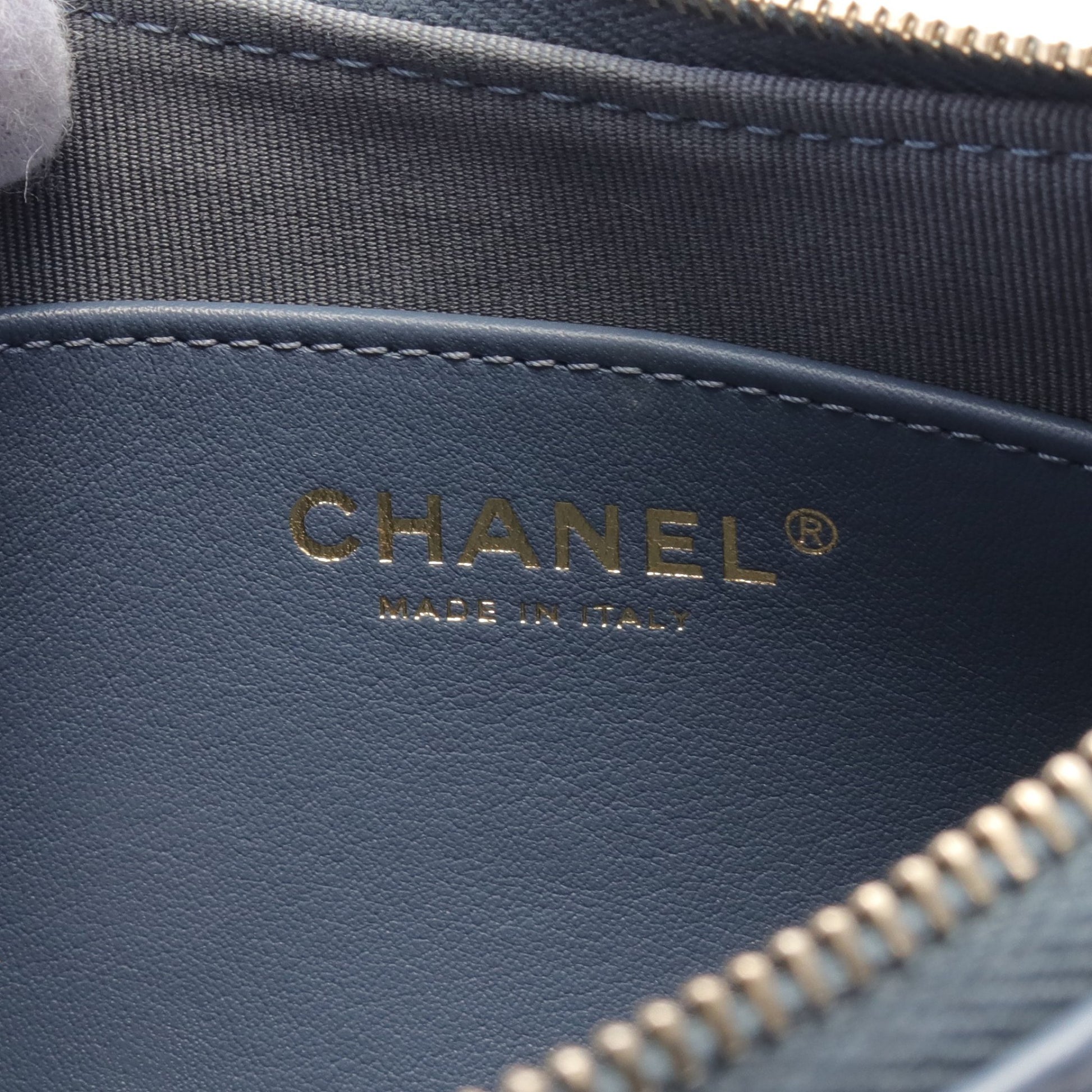 19 ディズヌフ マトラッセ ホーボーバッグ ハンドバッグ レザー ブルー ゴールド金具 シャネル バッグ CHANEL
