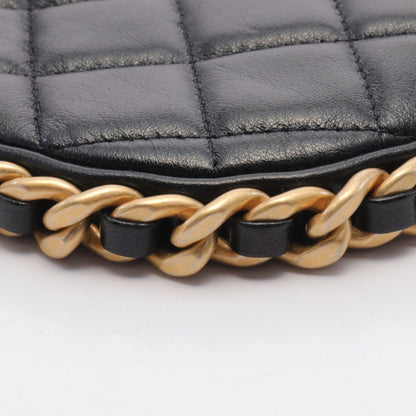 マトラッセ チェーンショルダーバッグ レザー ブラック ゴールド金具 シャネル バッグ CHANEL