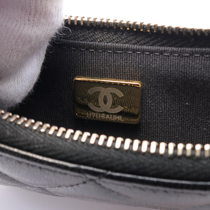 マトラッセ チェーンショルダーバッグ レザー ブラック ゴールド金具 シャネル バッグ CHANEL