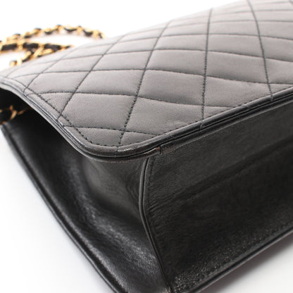 マトラッセ チェーンショルダーバッグ ラムスキン ブラック ゴールド金具 プッシュロック シャネル バッグ CHANEL