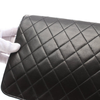 マトラッセ チェーンショルダーバッグ ラムスキン ブラック ゴールド金具 プッシュロック シャネル バッグ CHANEL
