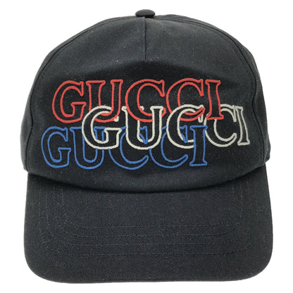 ベースボールキャップ キャップ コットン ブラック グッチ 財布・小物 GUCCI