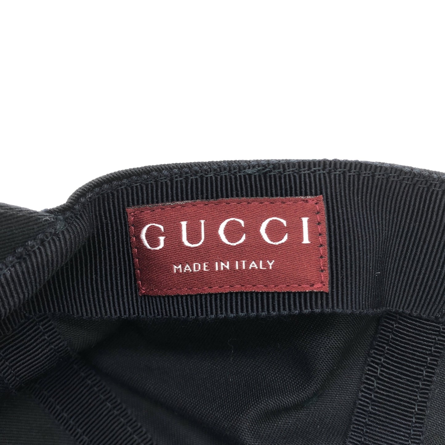 ベースボールキャップ キャップ コットン ブラック グッチ 財布・小物 GUCCI