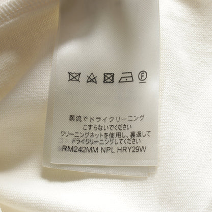 LVLovers エンブロイダード ショートスリーブ Tシャツ クルーネック ビーズ刺繍 コットン オフホワイト 24AW ルイヴィトン トップス LOUIS VUITTON