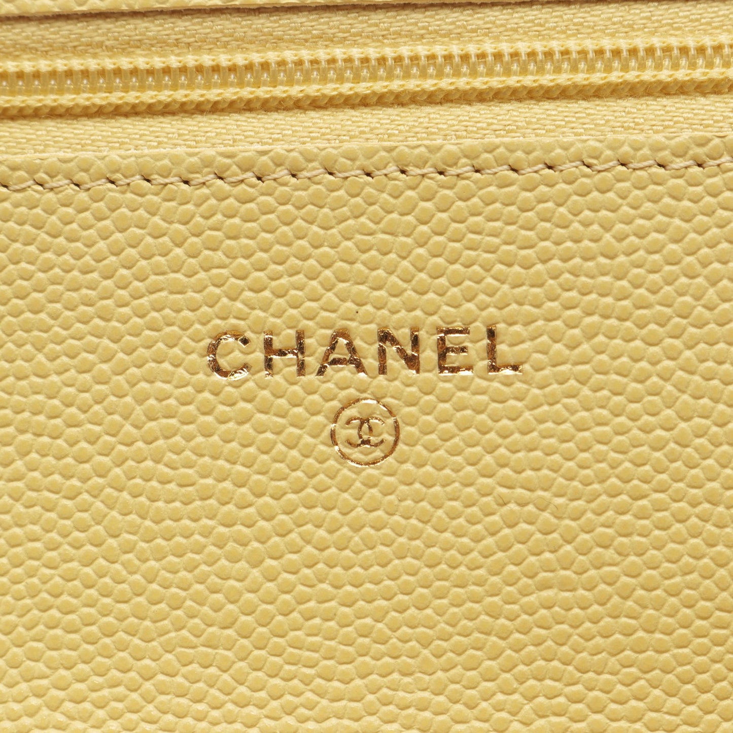 マトラッセ チェーンウォレット キャビアスキン ライトイエロー ゴールド金具 シャネル バッグ CHANEL