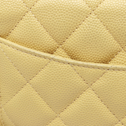 マトラッセ チェーンウォレット キャビアスキン ライトイエロー ゴールド金具 シャネル バッグ CHANEL