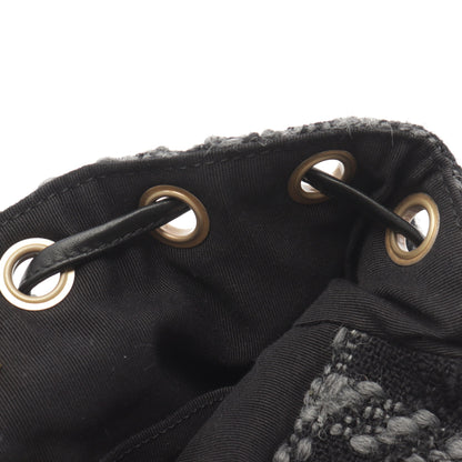 ココマーク バックパック リュックサック ツイード ブラック グレー ゴールド金具 シャネル バッグ CHANEL