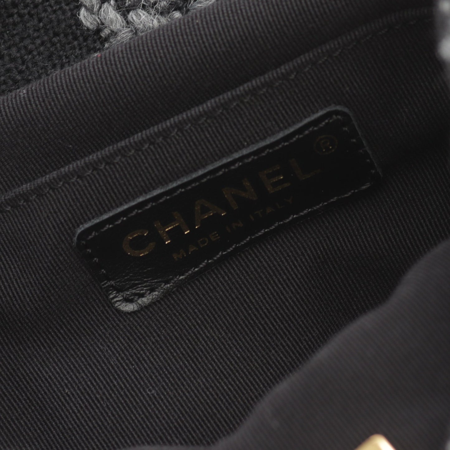 ココマーク バックパック リュックサック ツイード ブラック グレー ゴールド金具 シャネル バッグ CHANEL