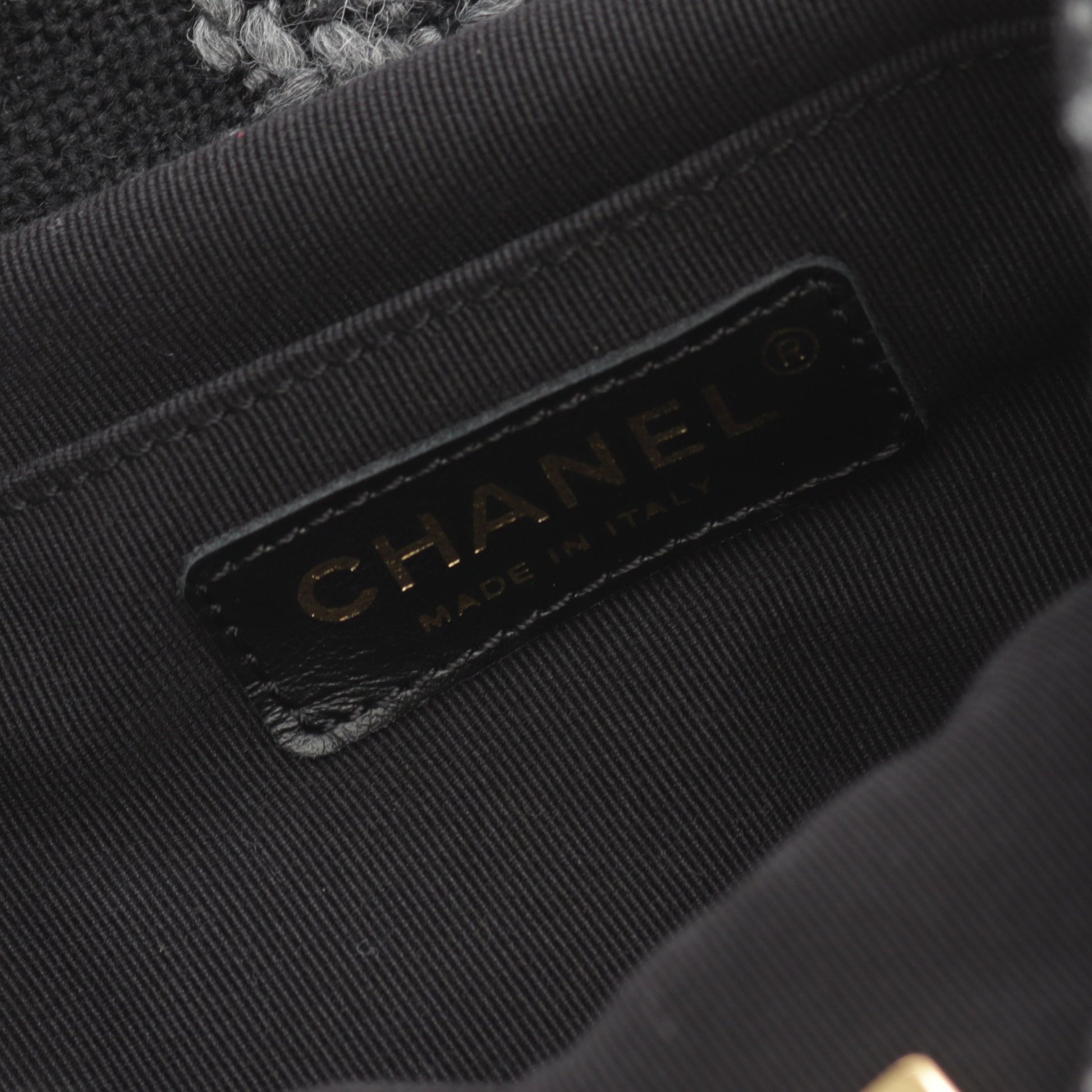 ココマーク バックパック リュックサック ツイード ブラック グレー ゴールド金具 シャネル バッグ CHANEL