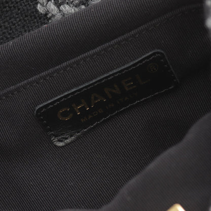 ココマーク バックパック リュックサック ツイード ブラック グレー ゴールド金具 シャネル バッグ CHANEL