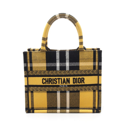 BOOK TOTE ブックトート スモール ハンドバッグ トートバッグ キャンバス イエロー ブラック ホワイト クリスチャンディオール バッグ Christian Dior