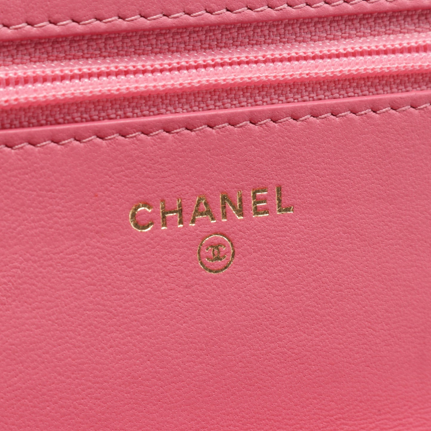 マトラッセ ダブルピース チェーンウォレット ラムスキン ピンク ゴールド金具 シャネル バッグ CHANEL