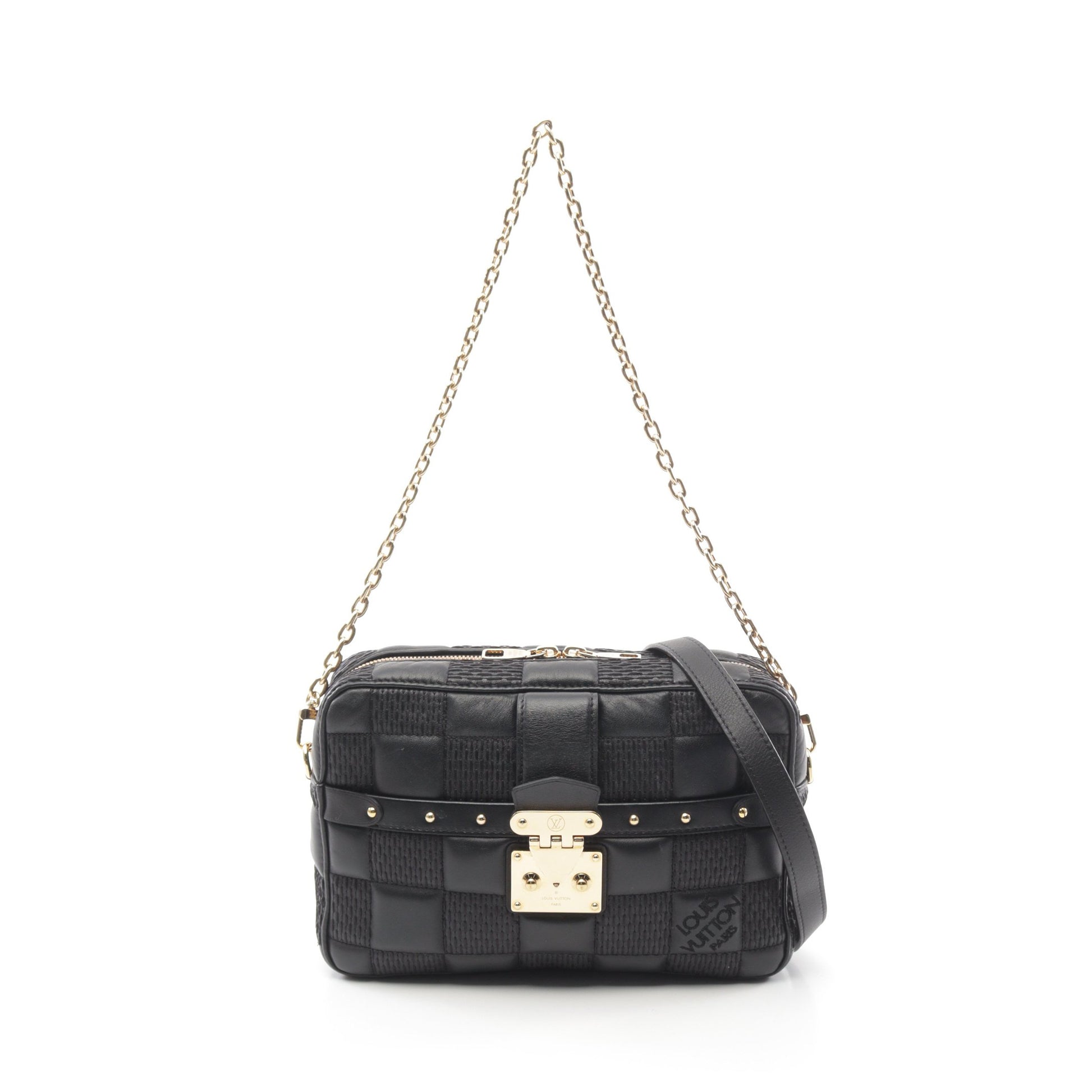 ポシェット トロカ ショルダーバッグ レザー ブラック 2WAY ルイヴィトン バッグ LOUIS VUITTON