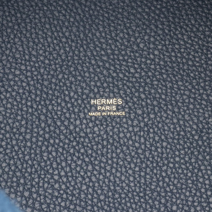 ピコタンロックMM ブルードプリュス ハンドバッグ トリヨンクレマンス ネイビー ゴールド金具 B刻印 エルメス バッグ HERMES