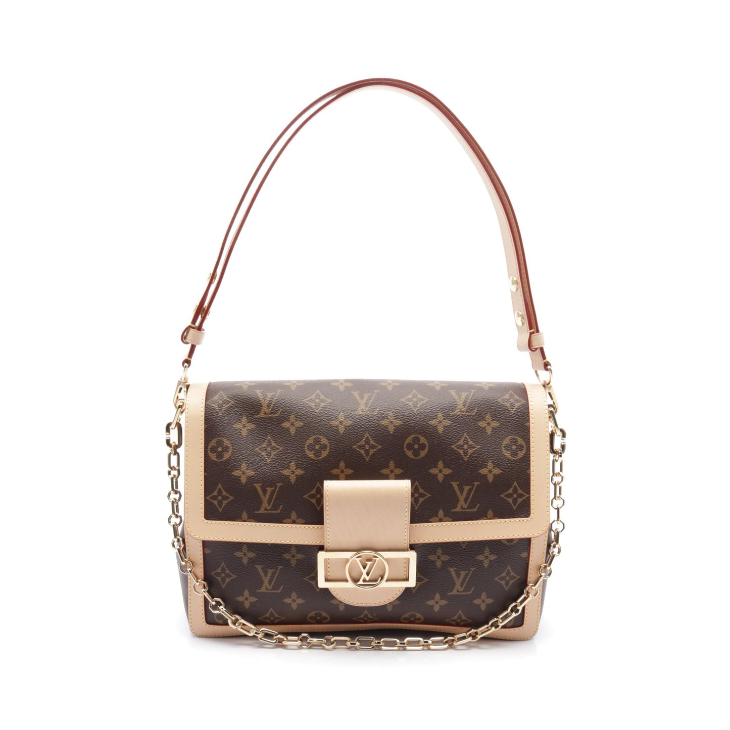 ドーフィーヌ ソフトGM モノグラム チェーンショルダーバッグ PVCレザー ブラウン ルイヴィトン バッグ LOUIS VUITTON