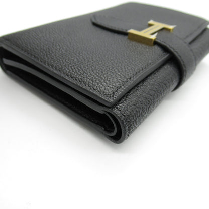 ベアンコンビネ ブラック 三つ折り財布 三つ折り財布 レザー シェーブル ブラック ブラック（エルメス） ゴールド金具 B刻印 エルメス 財布・小物 HERMES