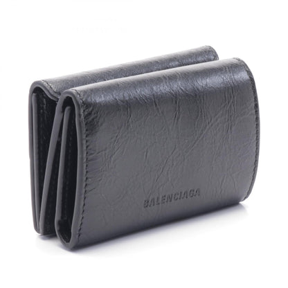 CAG MINI WALLET 三つ折り財布 レザー ブラック バレンシアガ 財布・小物 BALENCIAGA