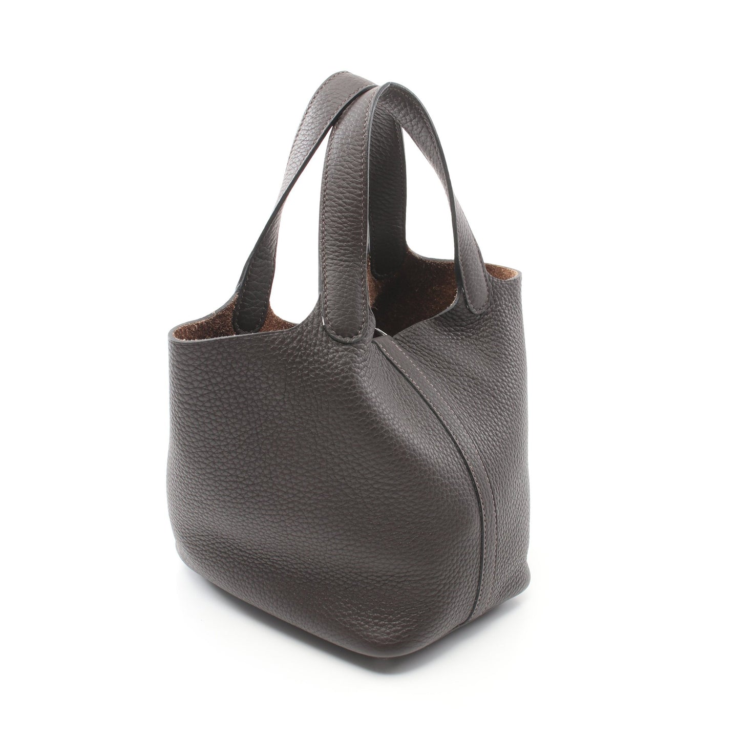 ピコタンロックPM ハンドバッグ トリヨンクレマンス ダークブラウン シルバー金具 Z刻印 エルメス バッグ HERMES