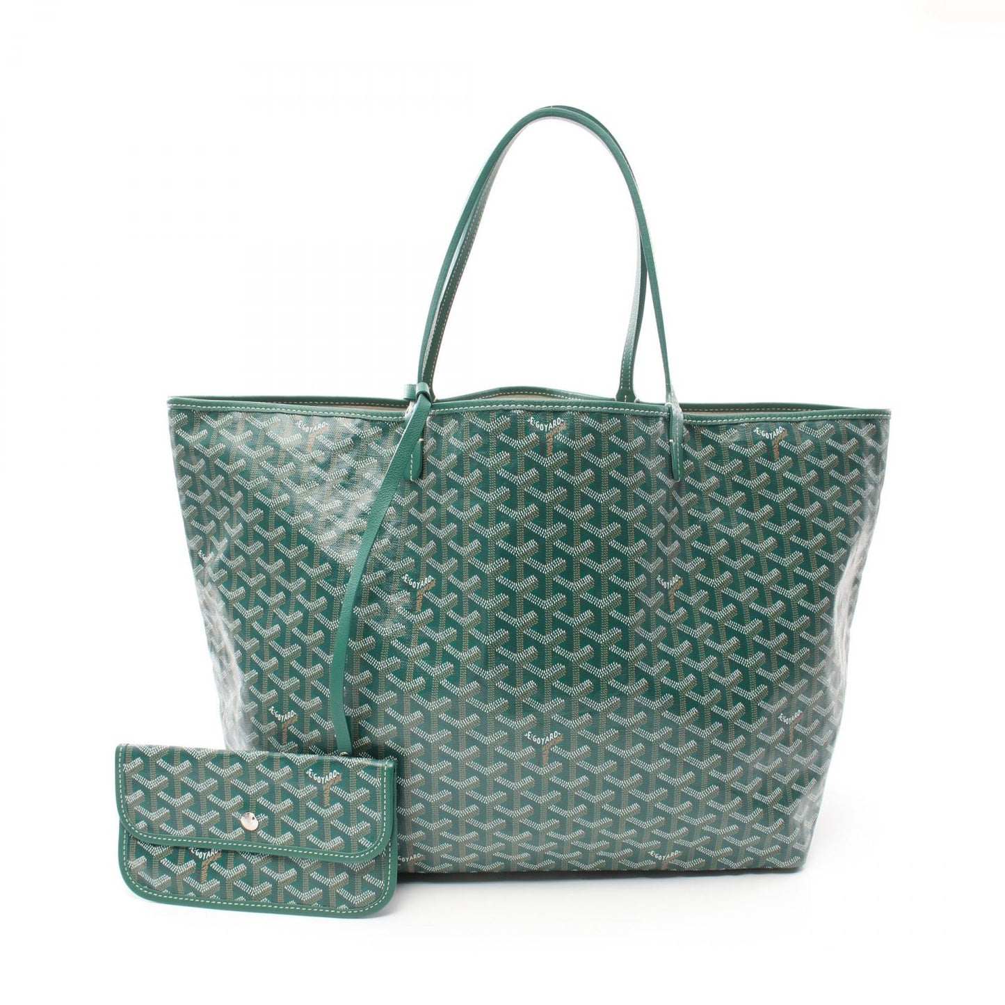 サンルイGM ショルダーバッグ トートバッグ コーティングキャンバス レザー グリーン マルチカラー ゴヤール バッグ GOYARD