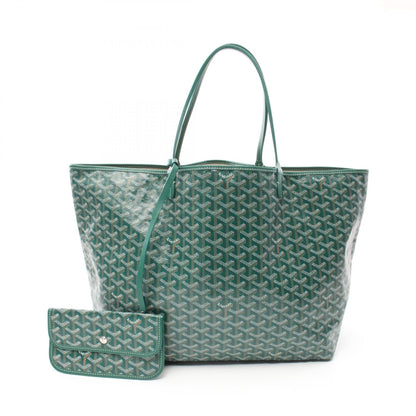 サンルイGM ショルダーバッグ トートバッグ コーティングキャンバス レザー グリーン マルチカラー ゴヤール バッグ GOYARD