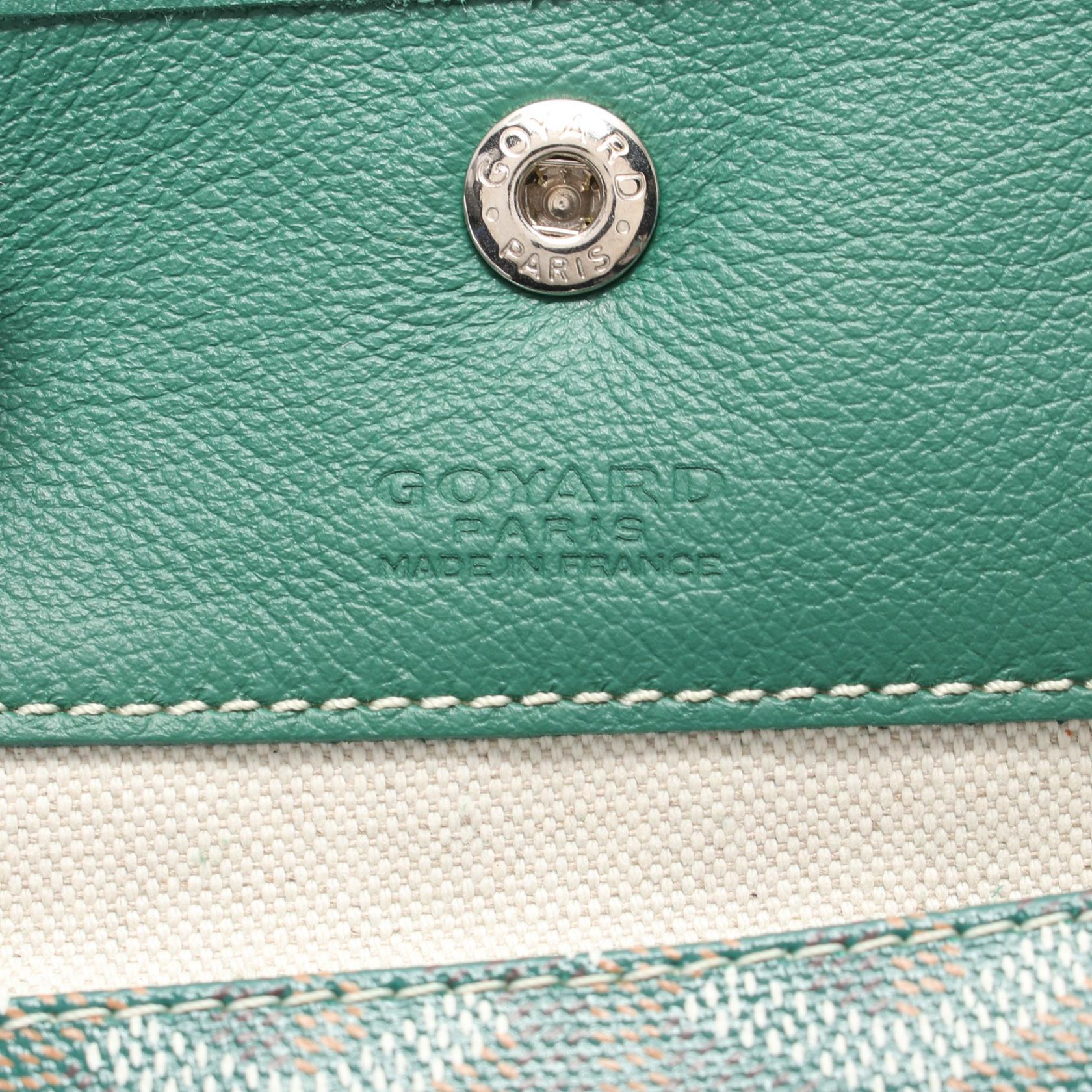 サンルイGM ショルダーバッグ トートバッグ コーティングキャンバス レザー グリーン マルチカラー ゴヤール バッグ GOYARD