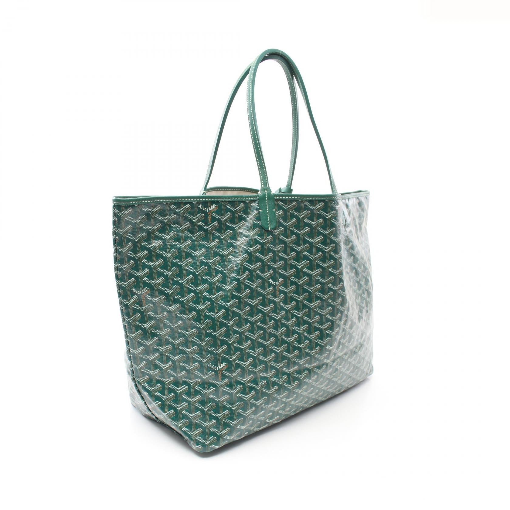 サンルイGM ショルダーバッグ トートバッグ コーティングキャンバス レザー グリーン マルチカラー ゴヤール バッグ GOYARD