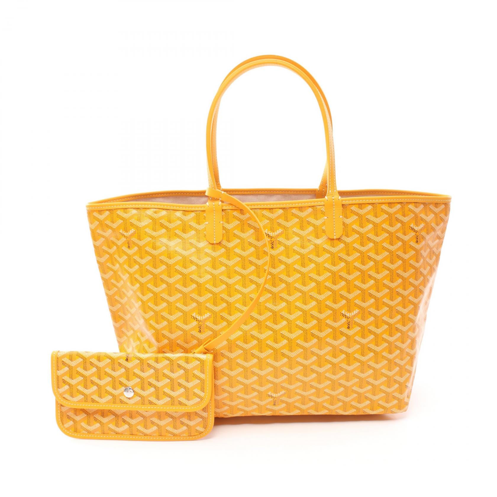 サンルイPM ハンドバッグ トートバッグ コーティングキャンバス レザー オレンジイエロー マルチカラー ゴヤール バッグ GOYARD
