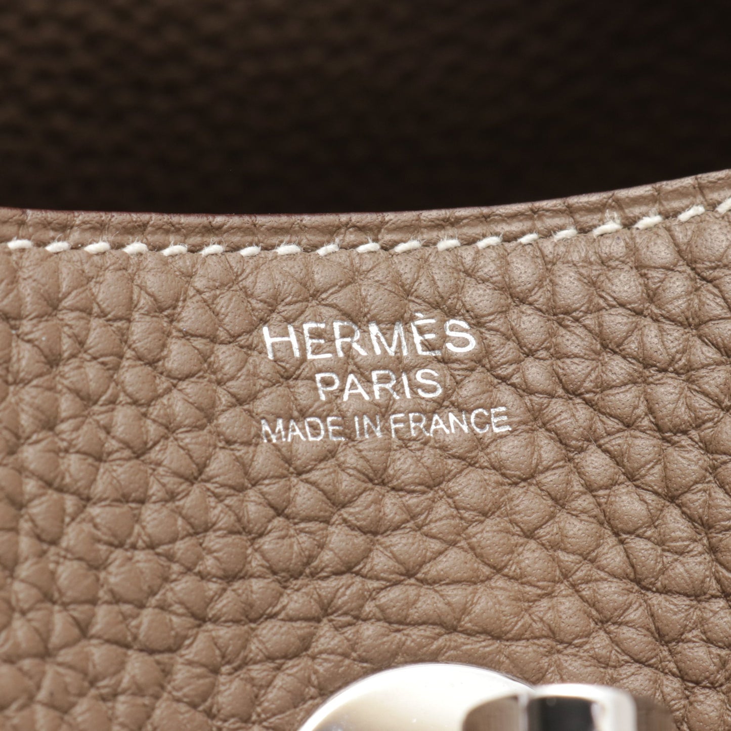 リンディ30 エトゥープ ショルダーバッグ トリヨンクレマンス グレーブラウン シルバー金具 D刻印 エルメス バッグ HERMES