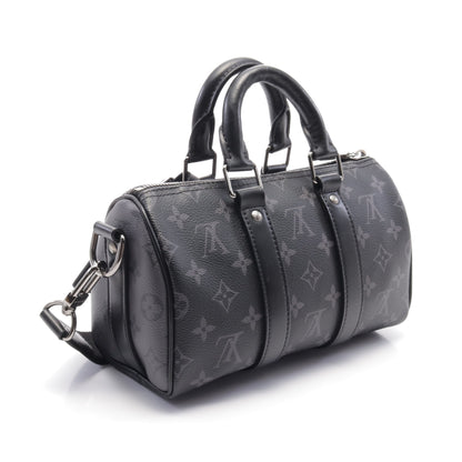 キーポル バンドリエール 25 モノグラムエクリプス ハンドバッグ PVC レザー ブラック グレー ルイヴィトン バッグ LOUIS VUITTON