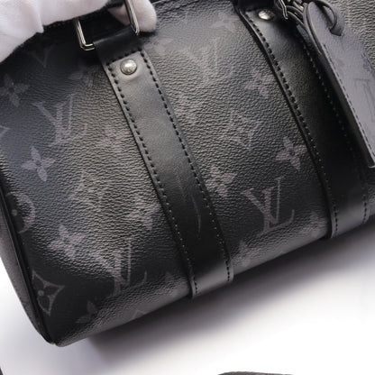 キーポル バンドリエール 25 モノグラムエクリプス ハンドバッグ PVC レザー ブラック グレー ルイヴィトン バッグ LOUIS VUITTON
