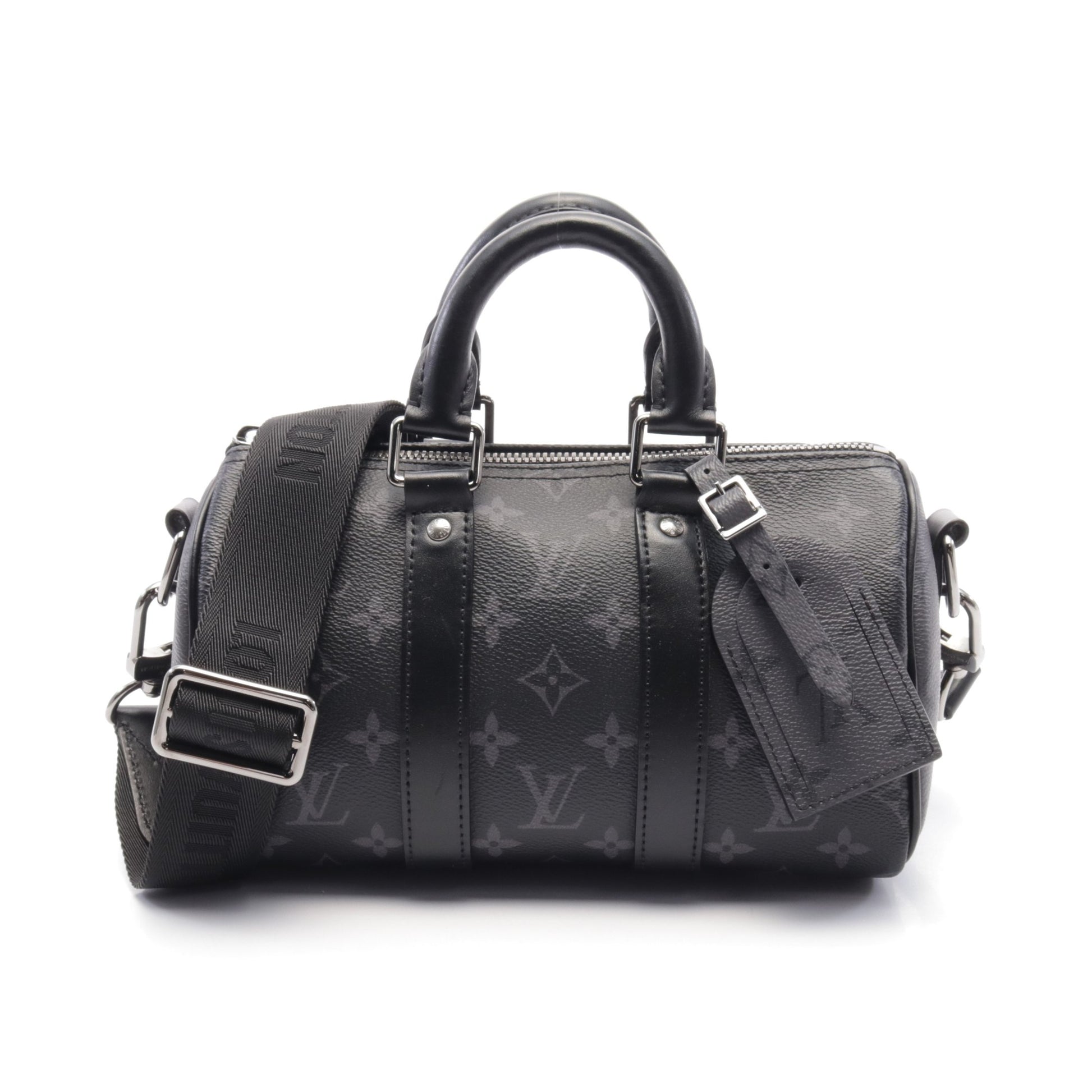 キーポル バンドリエール 25 モノグラムエクリプス ハンドバッグ PVC レザー ブラック グレー ルイヴィトン バッグ LOUIS VUITTON